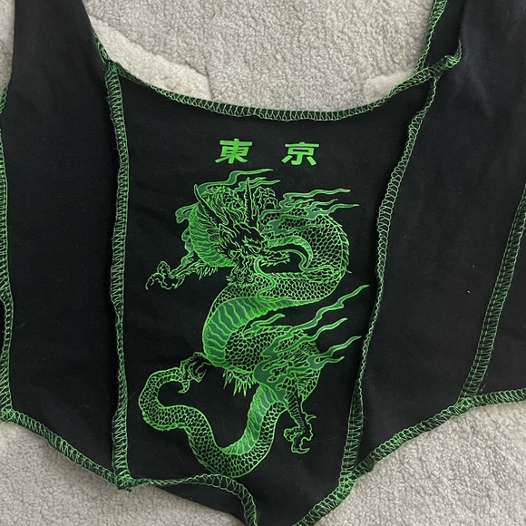 Fashion Nova - One With The Dragon Stitch Top - Picture 2 of 5